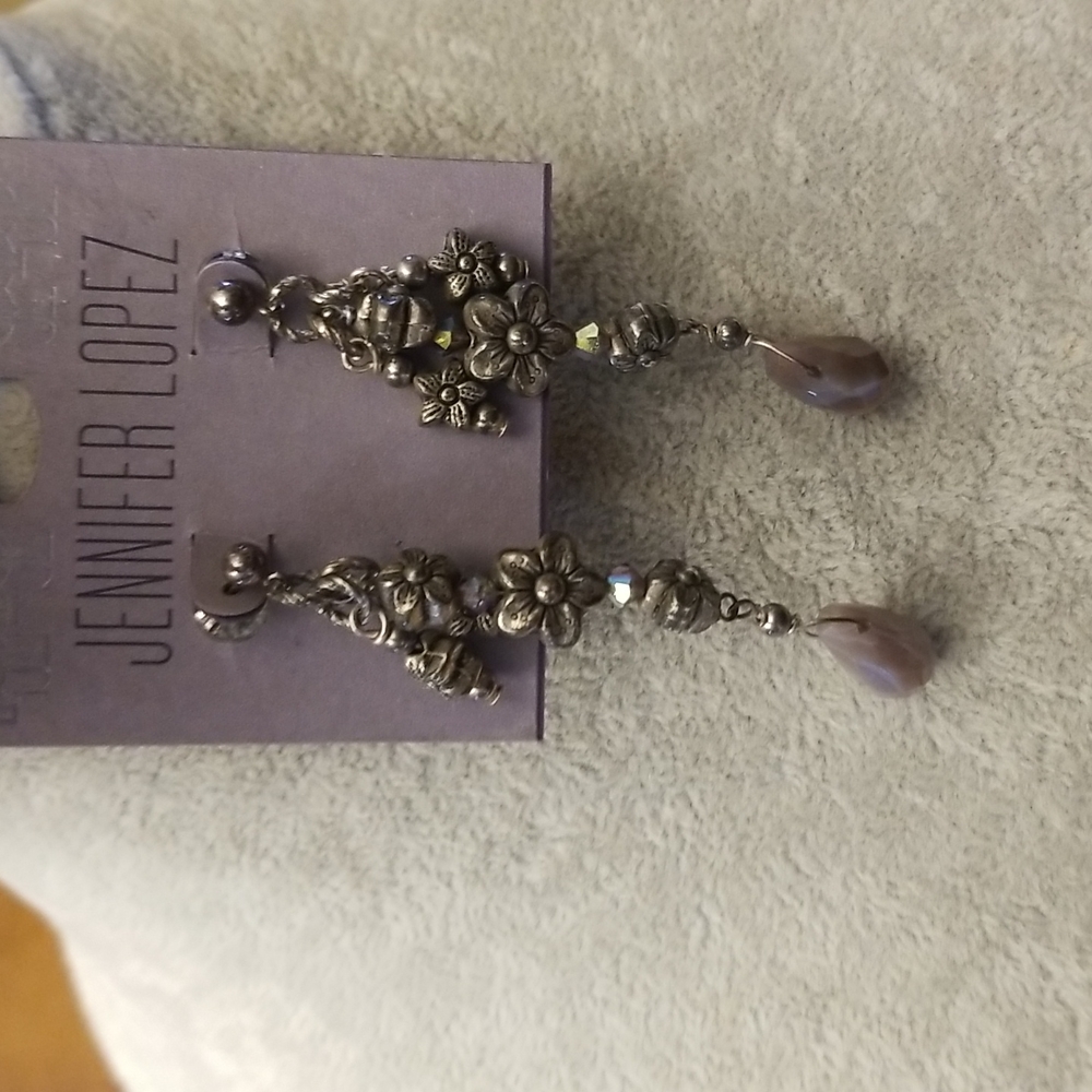 Jennifer Lopez silver earrings